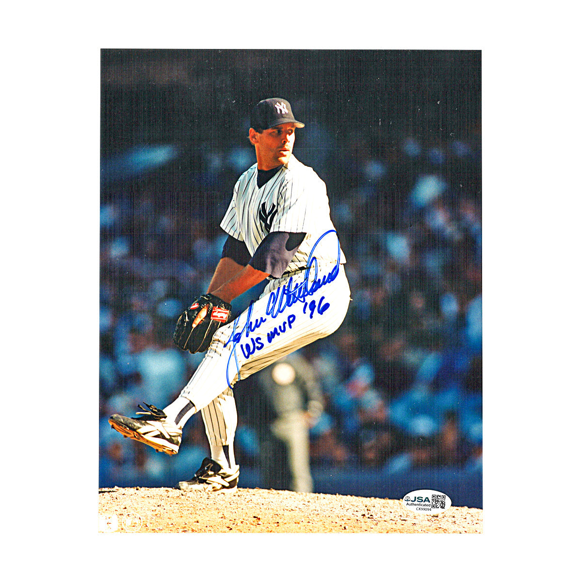 John Wetteland New York Yankees Autographed Inscribed 8x10 Photo JSA COA product image 1, provided for visual reference and