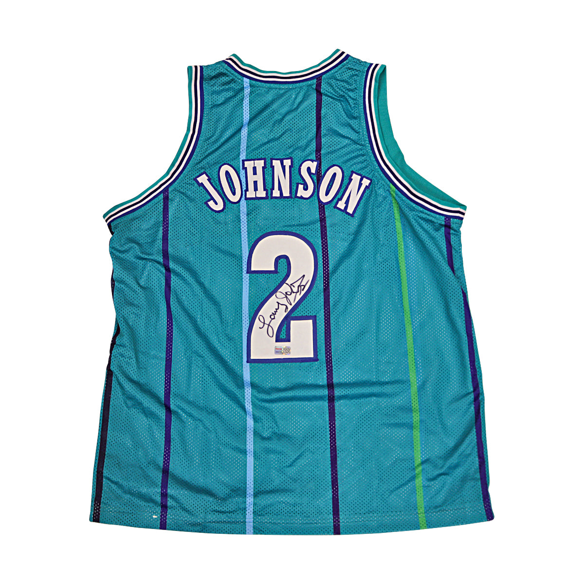 Larry Johnson Charlotte Hornets Autographed Custom Jersey Tristar Holo Only product image 1, provided for visual reference