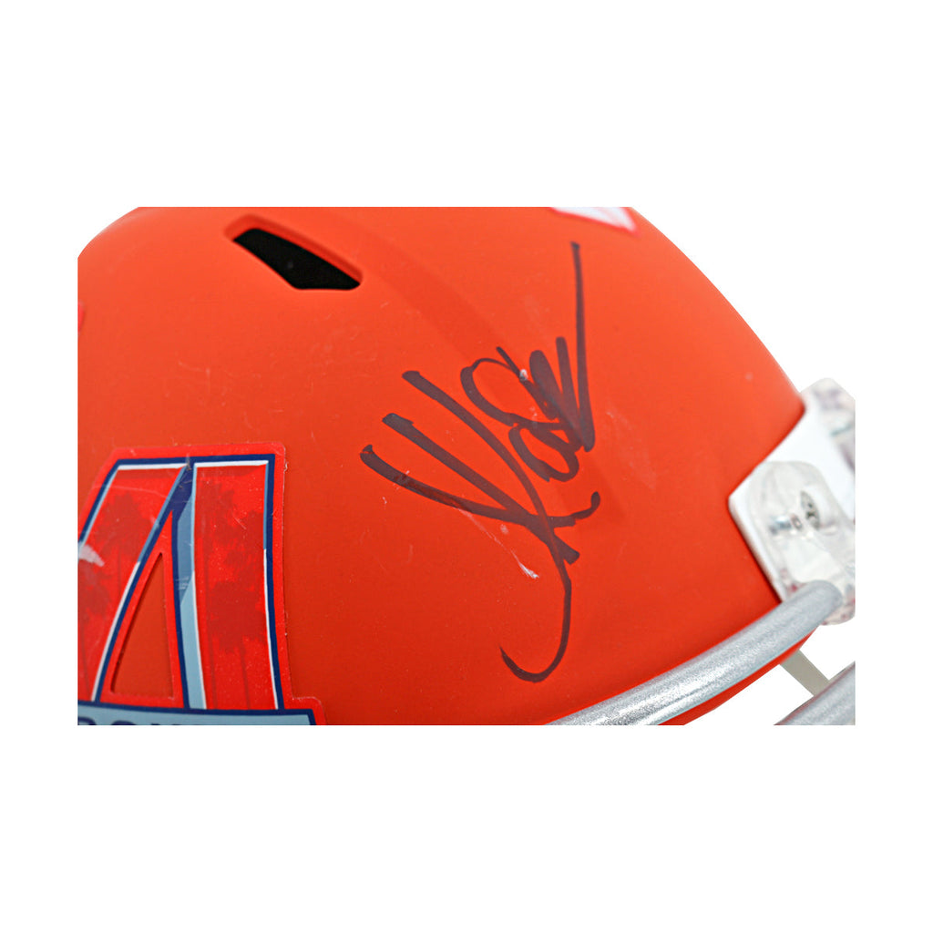Marcus Allen Raiders Chiefs Autographed Super Bowl LVI Replica Helmet PSA Holo product image 2, provided for visual
