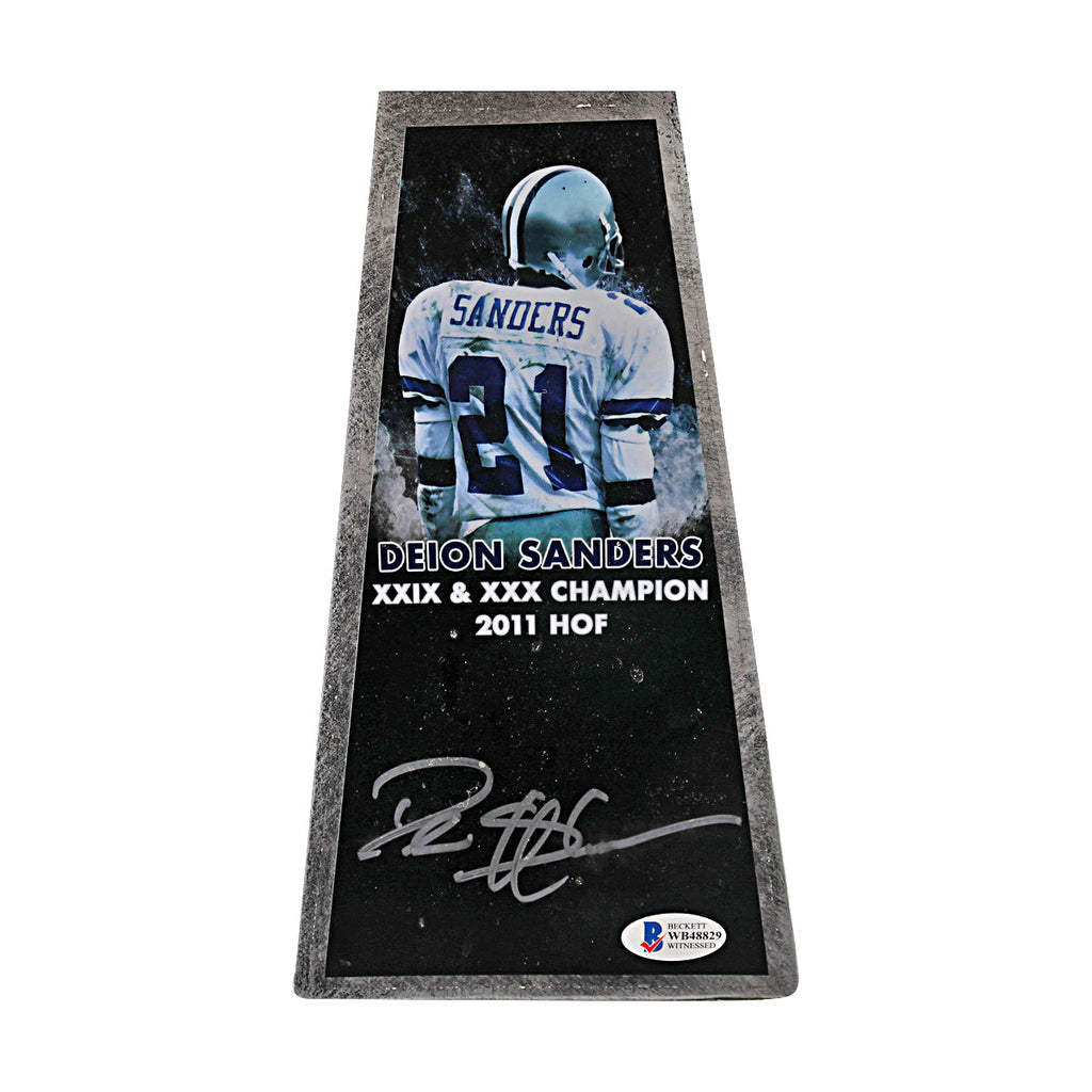 Deion Sanders Cowboys Autographed Championship Replica Trophy Black Beckett Holo product image 2, provided for visual