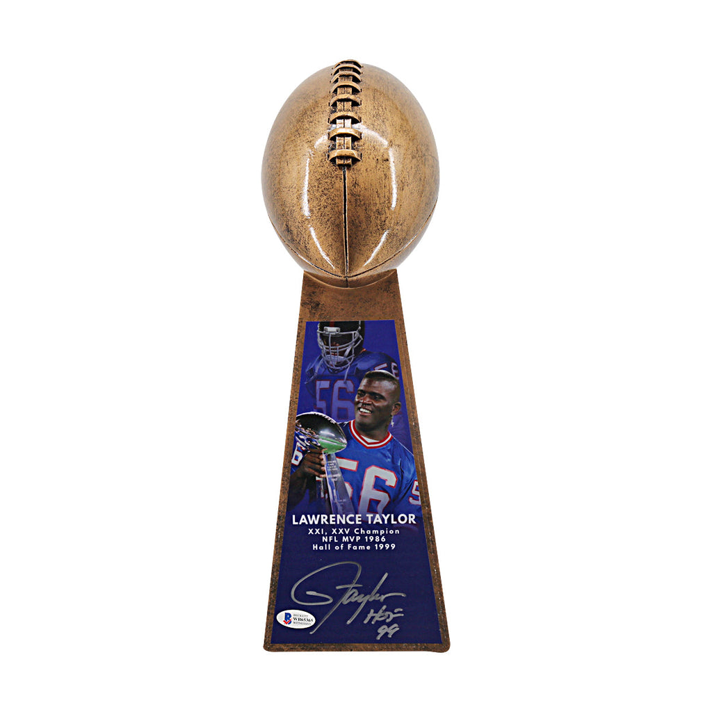Lawrence Taylor Giants Autographed Inscribed Championship Trophy Beckett Holo Only product image 1, provided for visual