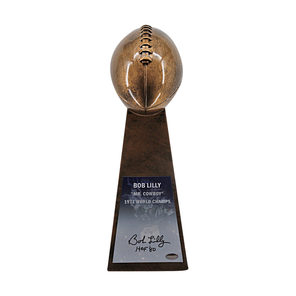 Bob Lilly Cowboys Autographed Inscribed Championship Trophy Schwartz Sports Auth product image 1, provided for visual