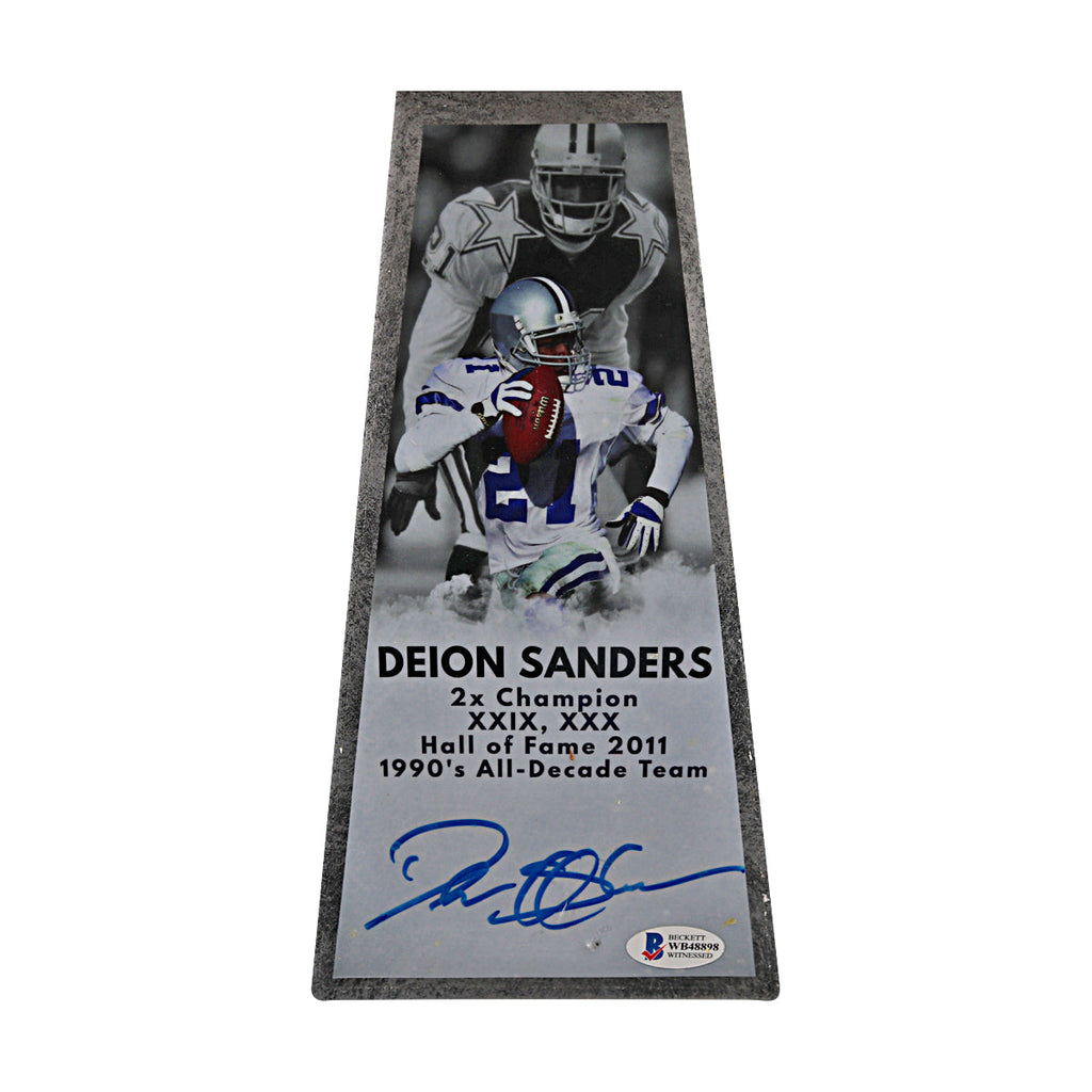 Deion Sanders Cowboys Autographed Championship Replica Trophy White Beckett Holo product image 2, provided for visual