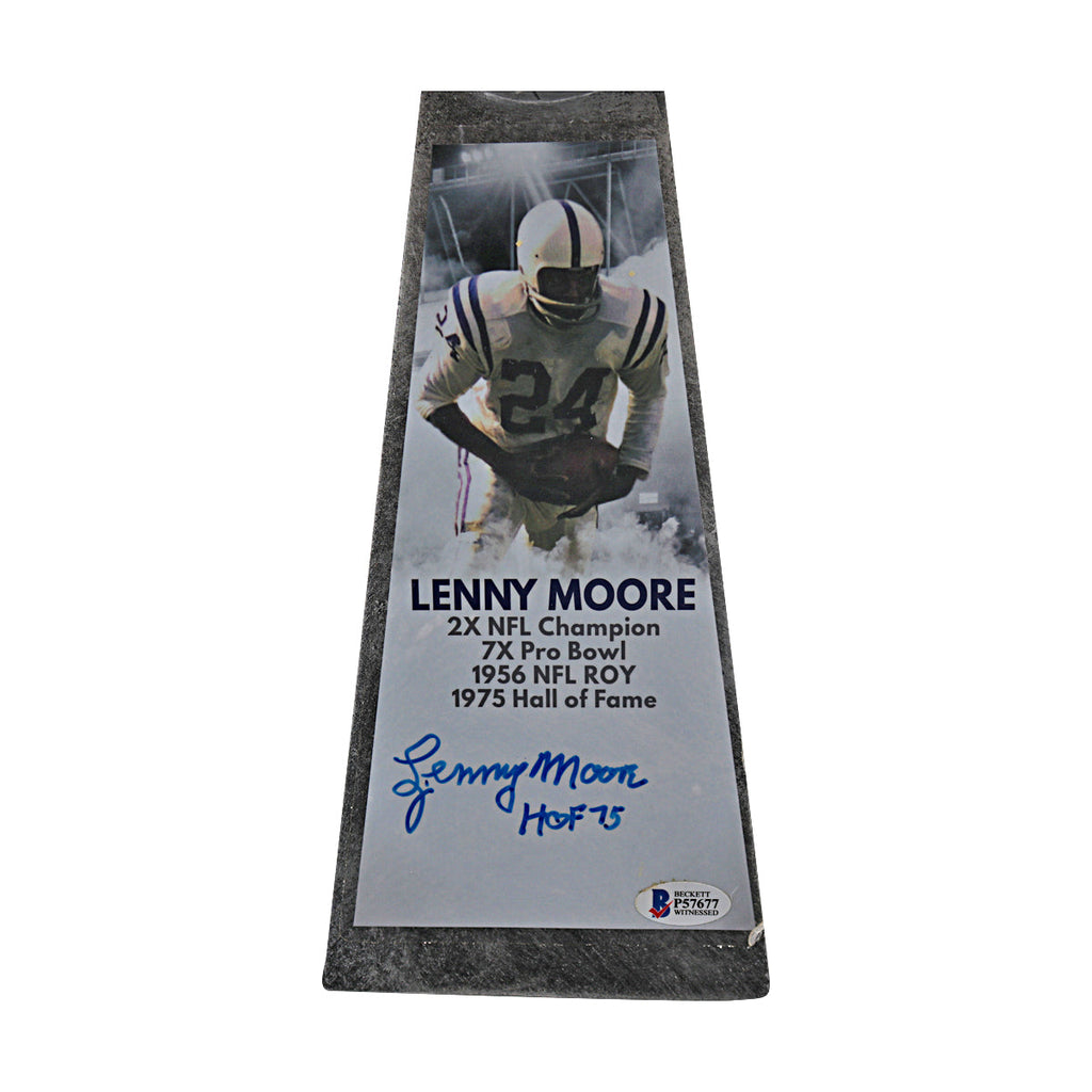 Lenny Moore Colts Autographed Inscribed Championship Replica Trophy Beckett Holo product image 2, provided for visual