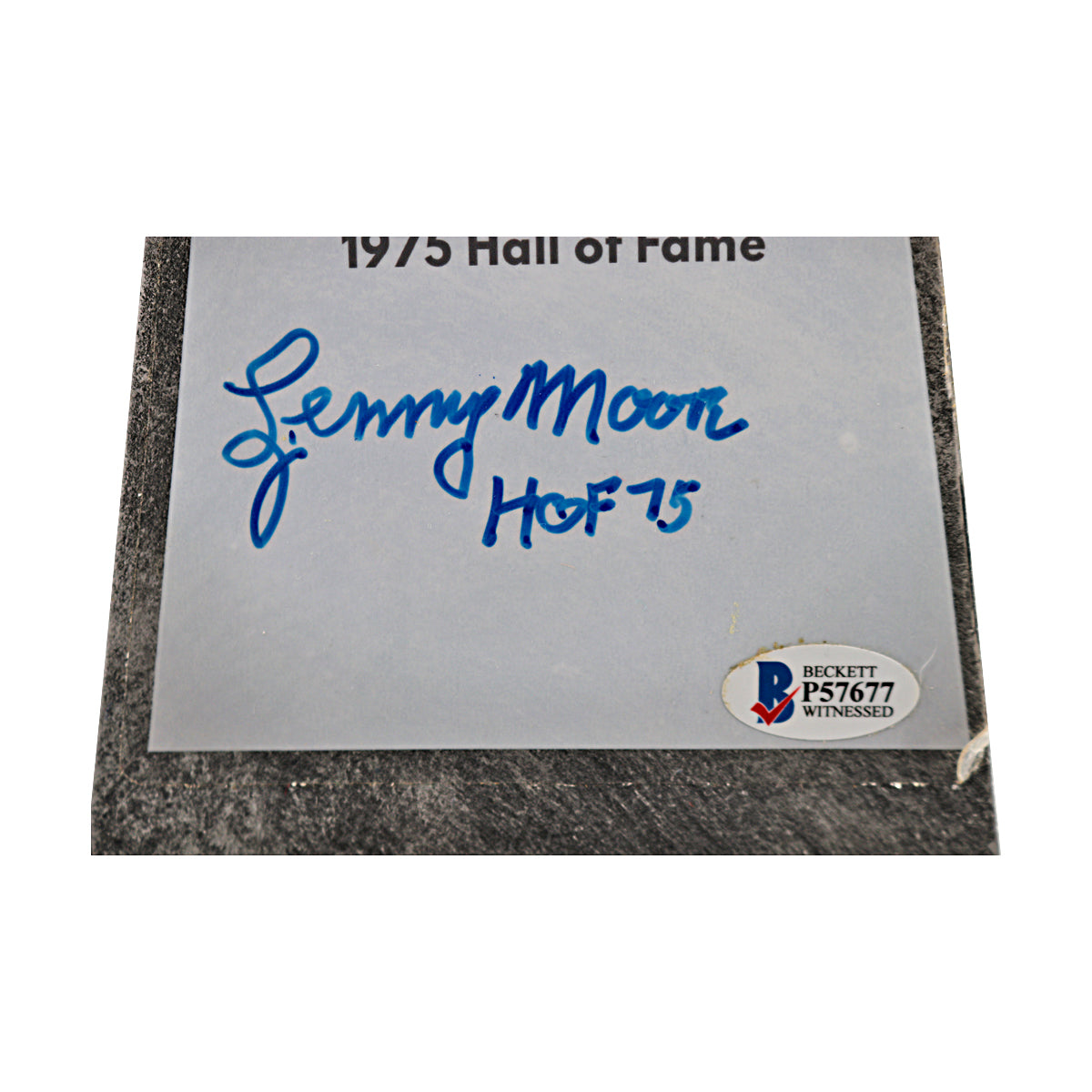 Lenny Moore Colts Autographed Inscribed Championship Replica Trophy Beckett Holo product image 3, provided for visual
