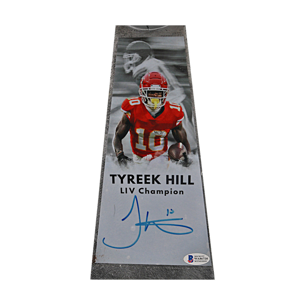 Tyreek Hill Chiefs Autographed Championship Replica Trophy Beckett Holo Only product image 2, provided for visual reference