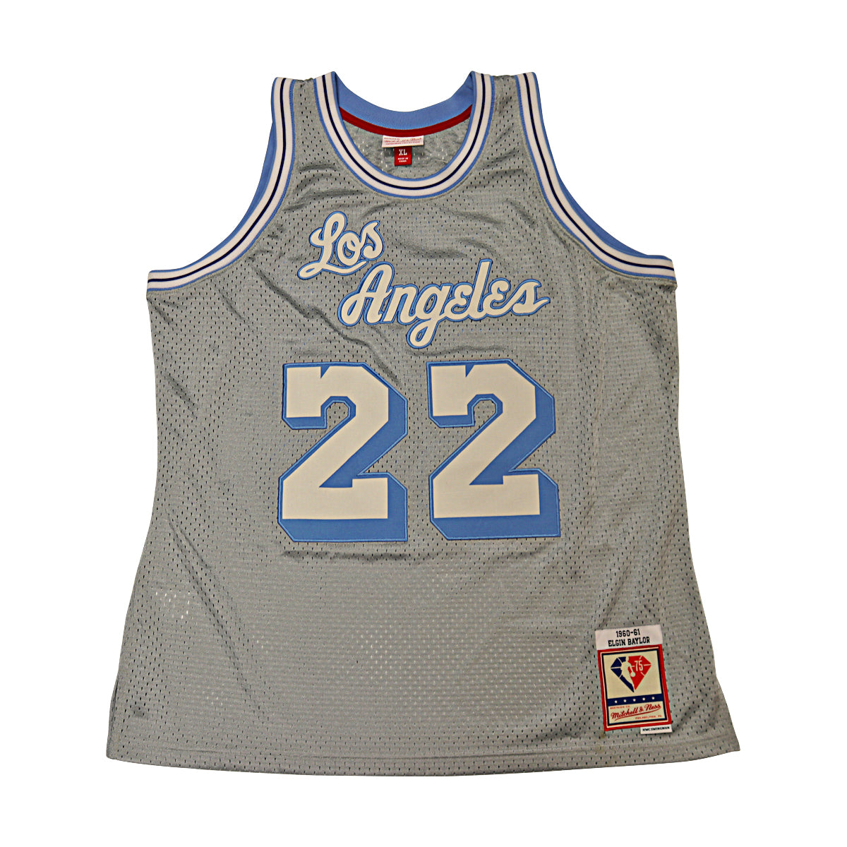 Elgin Baylor Los Angeles Lakers Jersey Size XL product image 2, provided for visual reference and product detail review