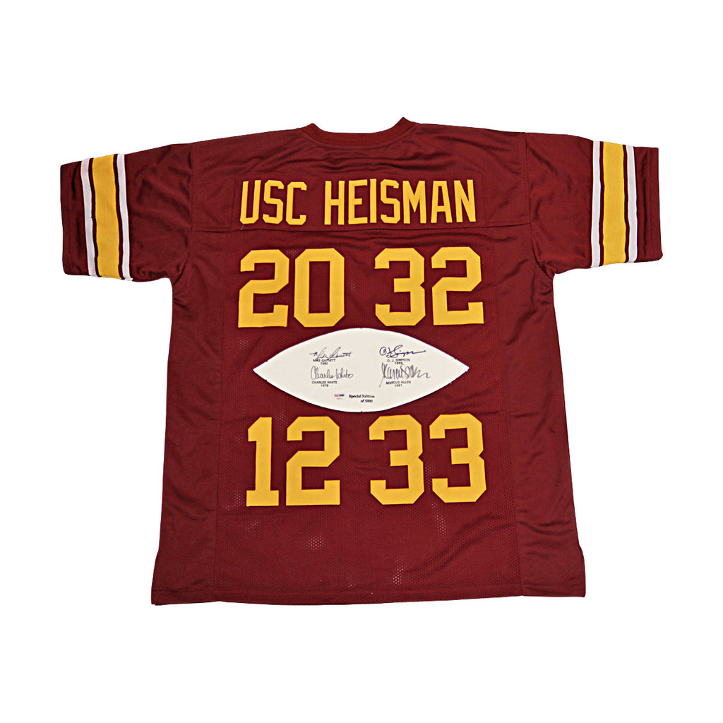 Simpson Allen White Garrett USC Trojans Autographed "Heisman" Jersey PSA Holo - 2 product image 1, provided for visual
