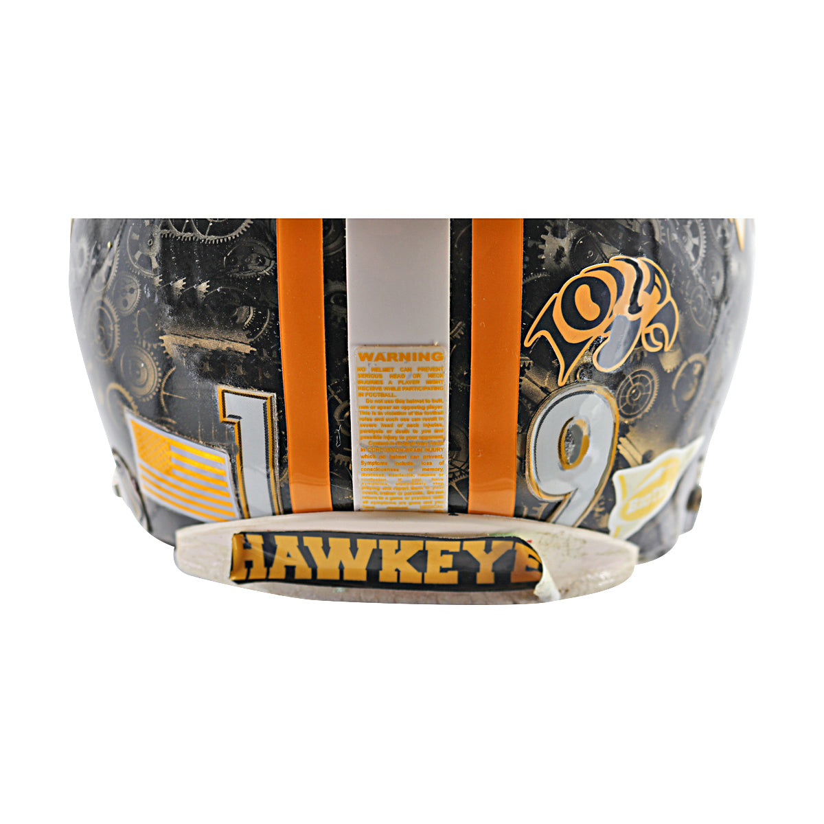 Iowa Hawkeyes Riddell Full Size Custom Authentic Football Helmet product image 4, provided for visual reference and product