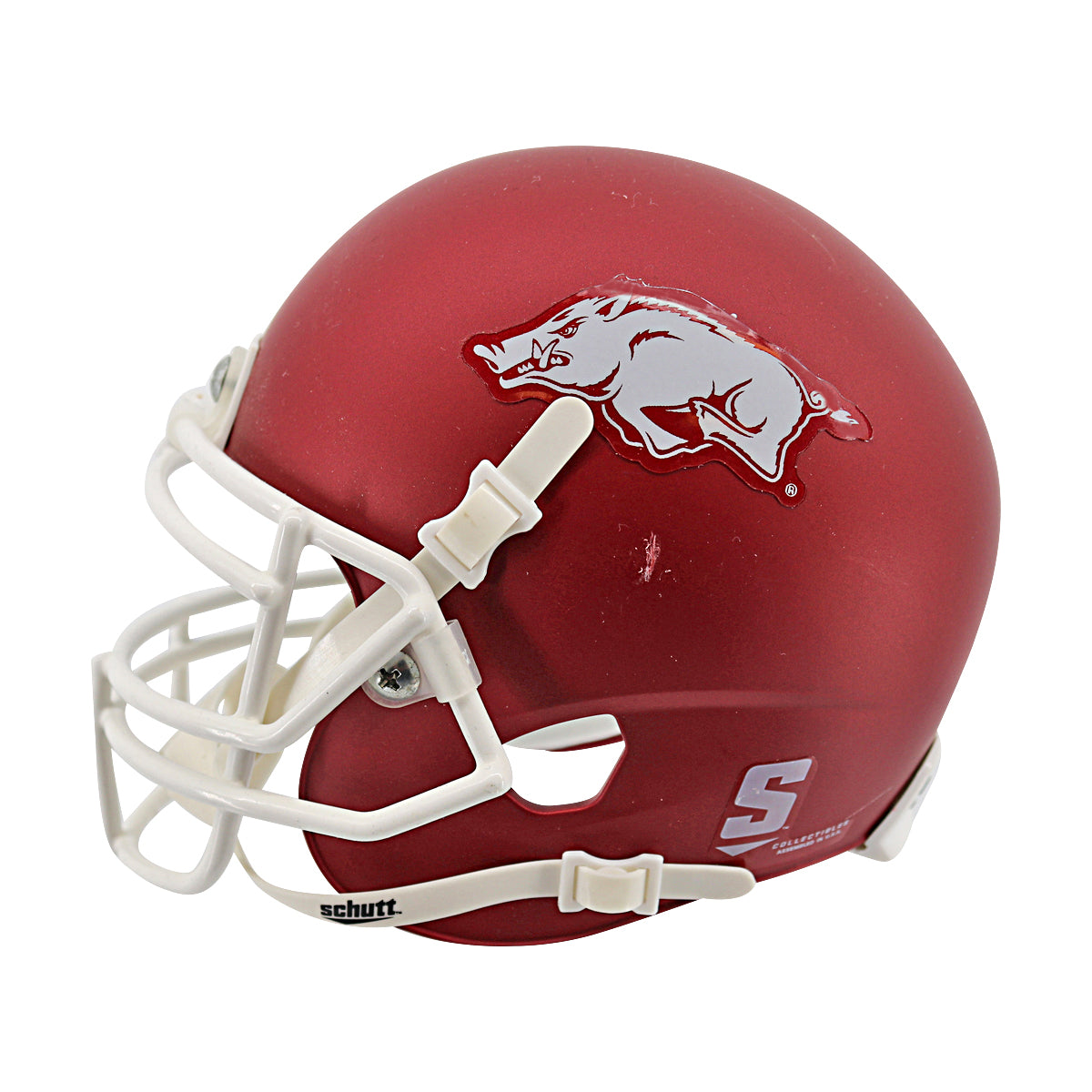 Dan Hampton Arkansas Razor Backs Autographed Inscribed Mini Helmet JSA COA product image 2, provided for visual reference