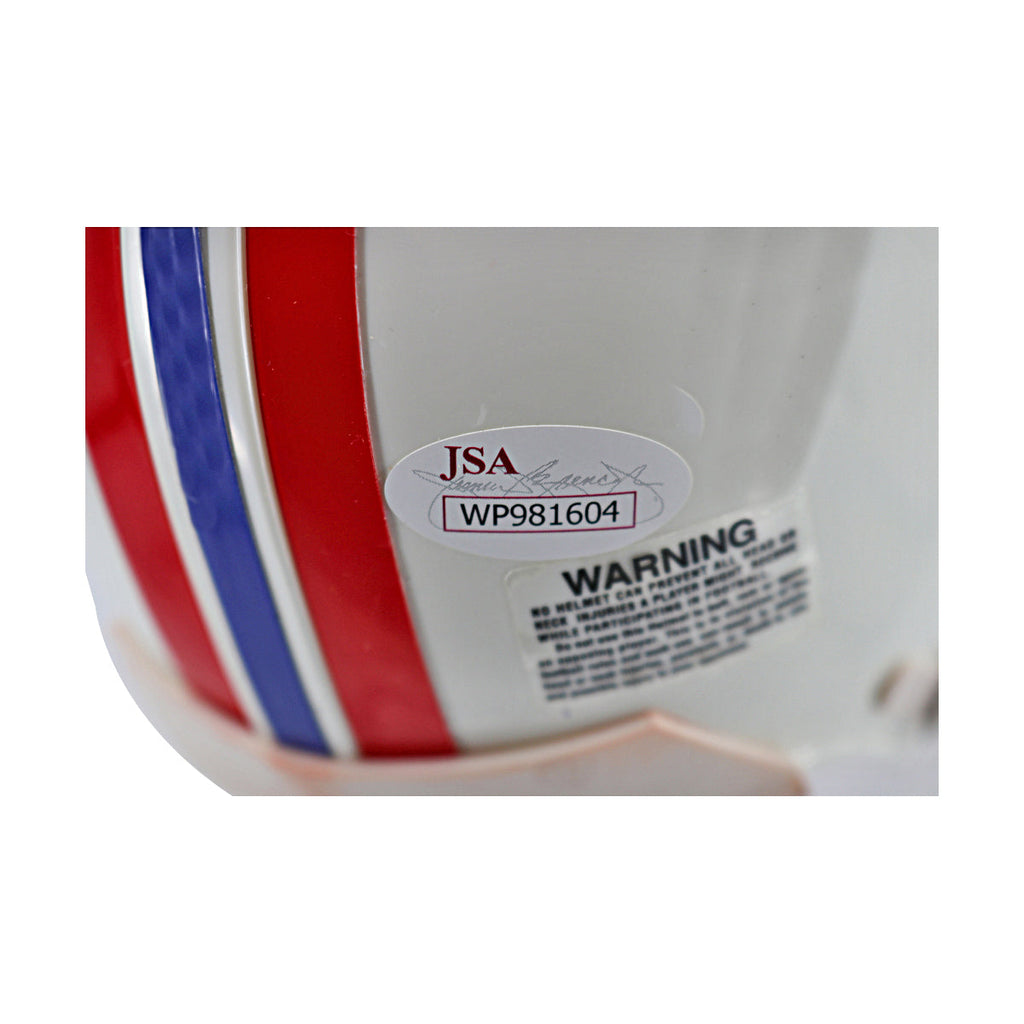 Andre Tippett Patriots Autographed Inscribed Throwback Mini Helmet JSA Holo Only product image 4, provided for visual