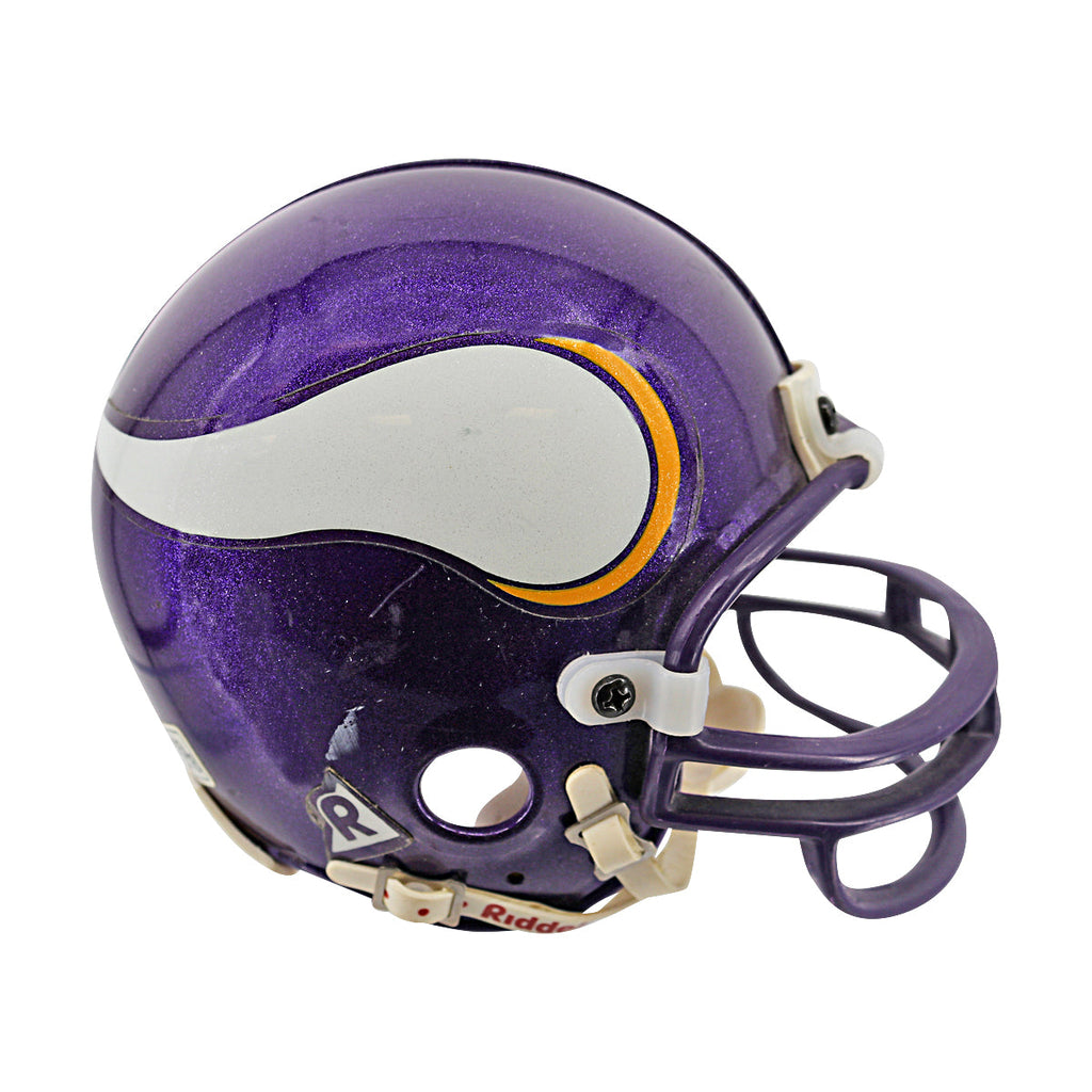 Cris Carter Minnesota Vikings Autographed Mini Helmet PSA Holo Only product image 2, provided for visual reference and