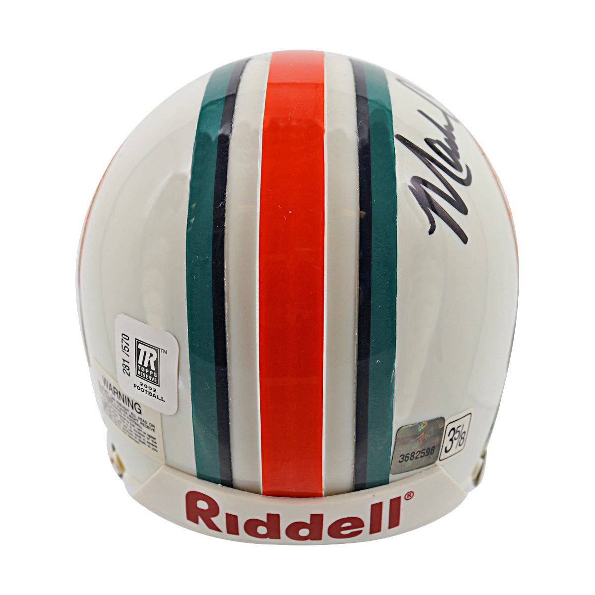 Mark Clayton Miami Dolphins Autographed Mini Helmet Topps Reserve Auth product image 6, provided for visual reference and