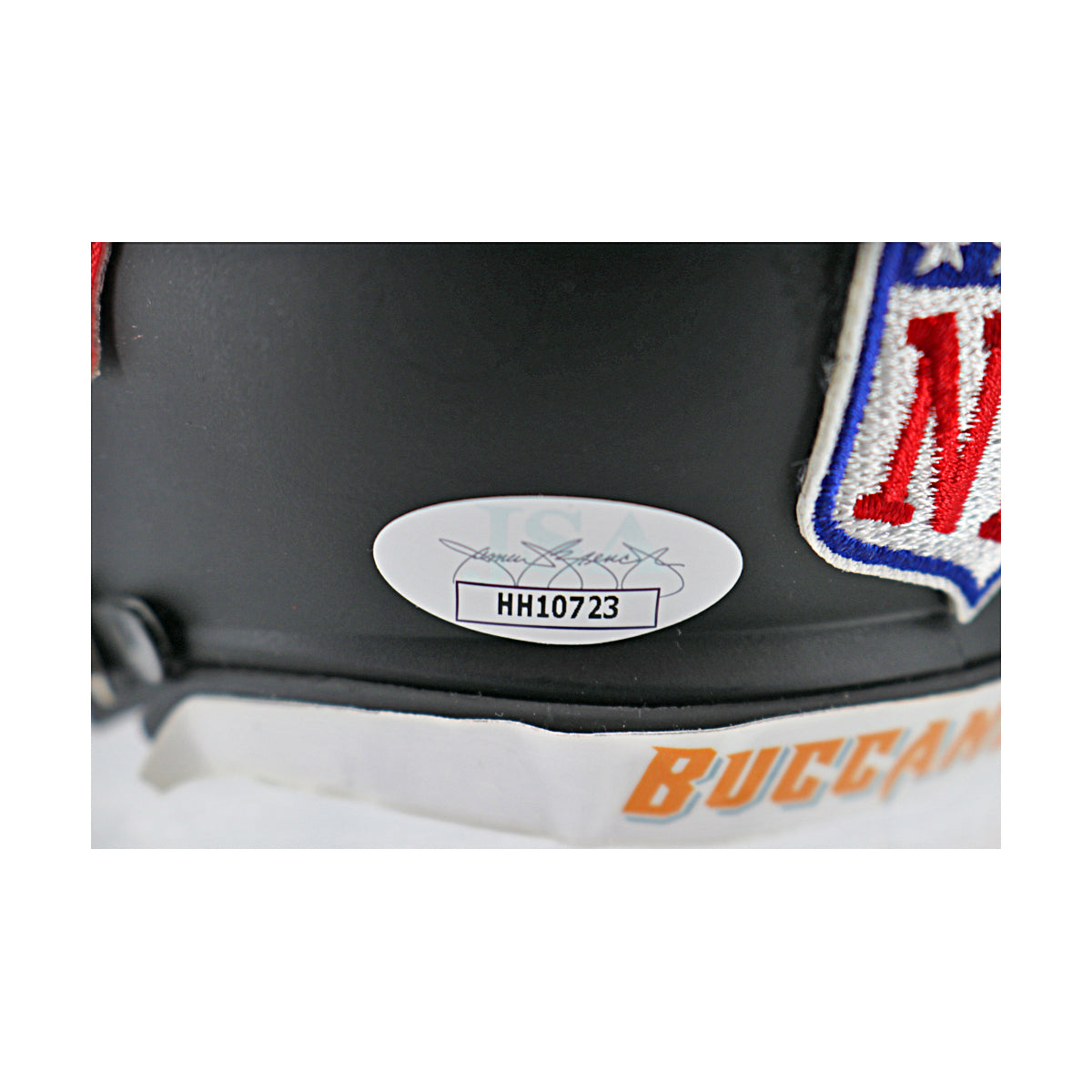 Warren Sapp Tampa Bay Buccaneers Autographed Nike Mini Helmet JSA Holo Only product image 6, provided for visual reference