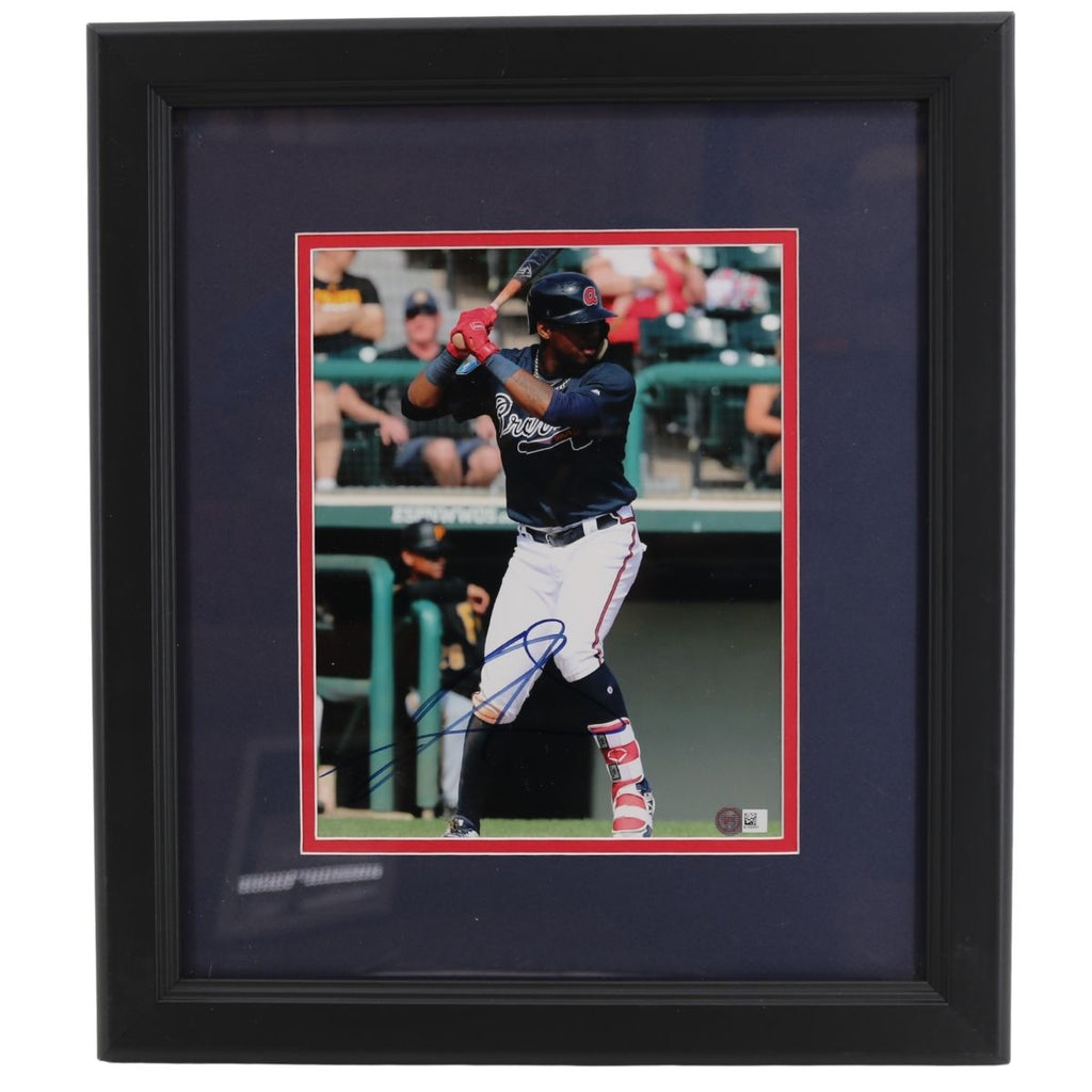 Ronald Acuna Jr. Atlanta Braves Autographed Framed Photo Sports Memorabilia COA product image 1, provided for visual