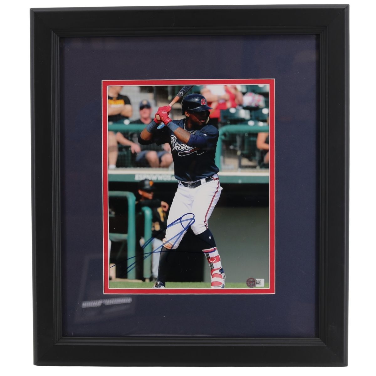Ronald Acuna Jr. Atlanta Braves Autographed Framed Photo Sports Memorabilia COA product image 1, provided for visual