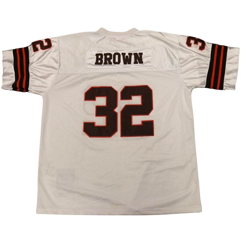 Jim Brown Cleveland Browns White Jersey Size 56 product image 2, provided for visual reference and product detail review