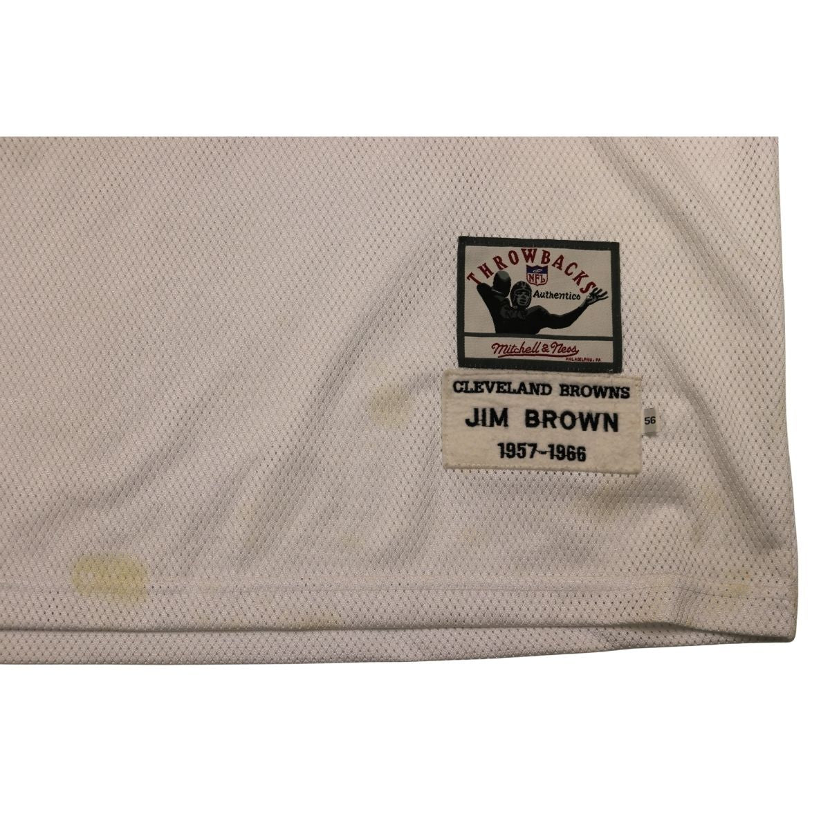Jim Brown Cleveland Browns White Jersey Size 56 product image 5, provided for visual reference and product detail review