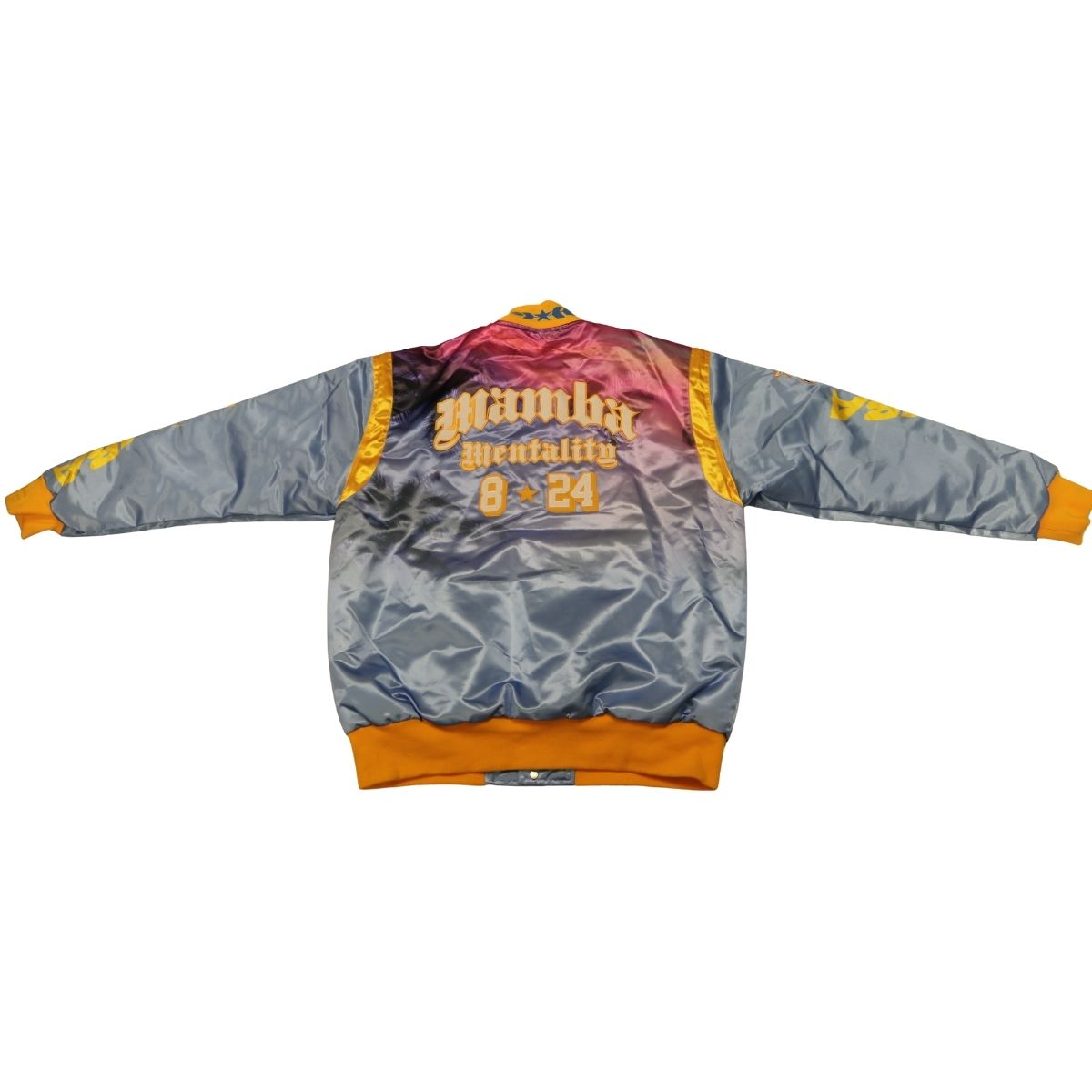 Kobe Bryant Los Angeles Lakers Headgear Classics Blue Satin Jacket Size 3XL product image 2, provided for visual reference
