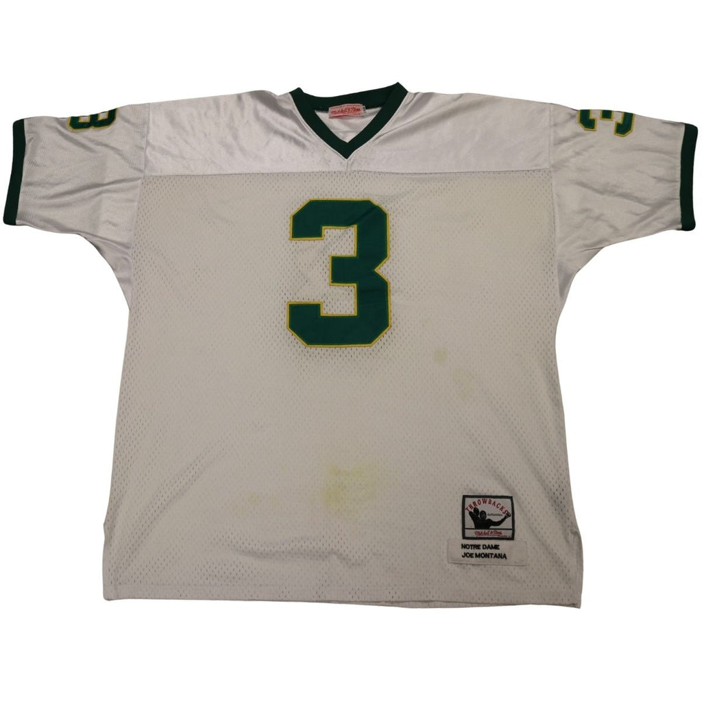 Joe Montana Notre Dame Fighting Irish White Jersey Size 54 product image 1, provided for visual reference and product detail