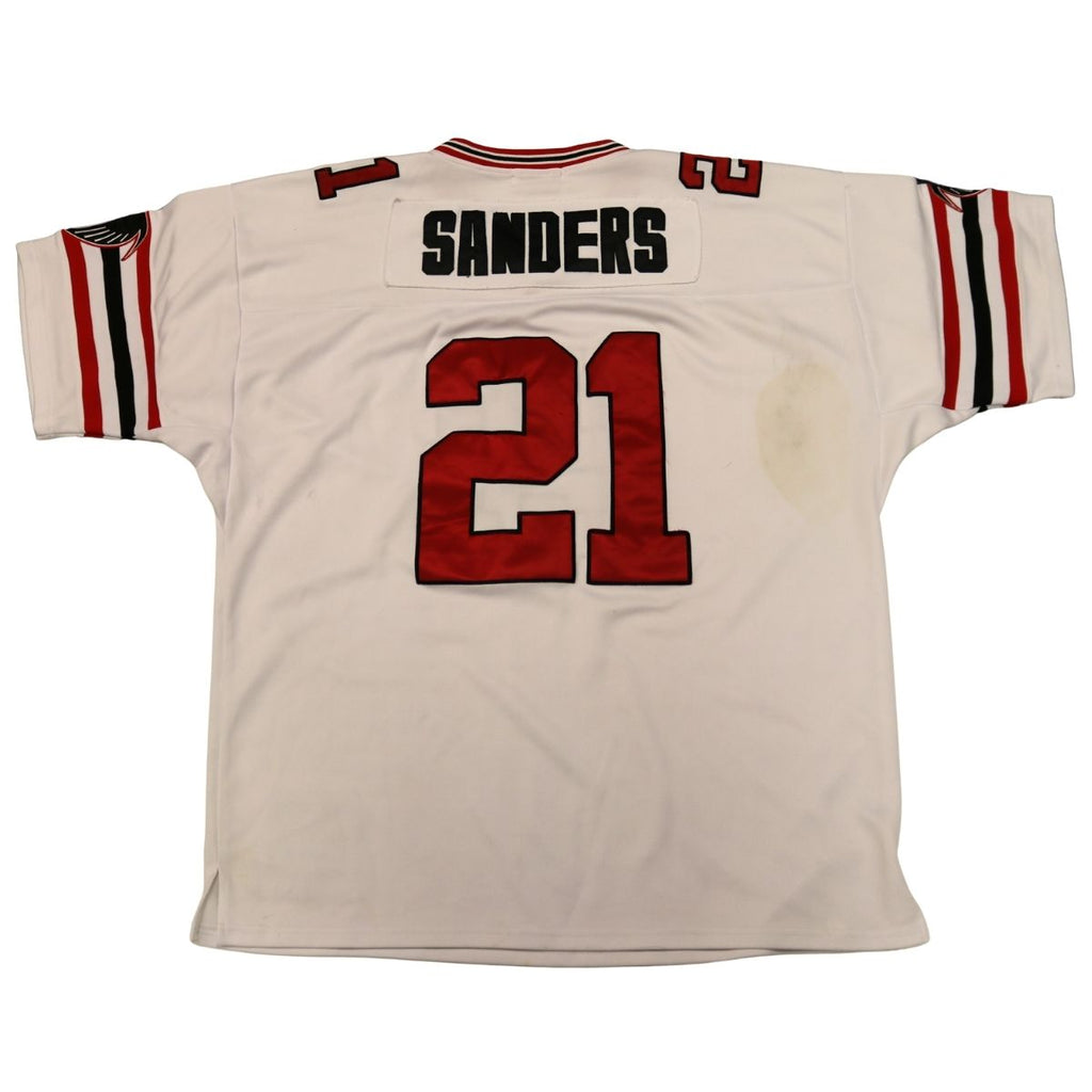 Deion Sanders Atlanta Falcons White Jersey Size 56 product image 2, provided for visual reference and product detail review