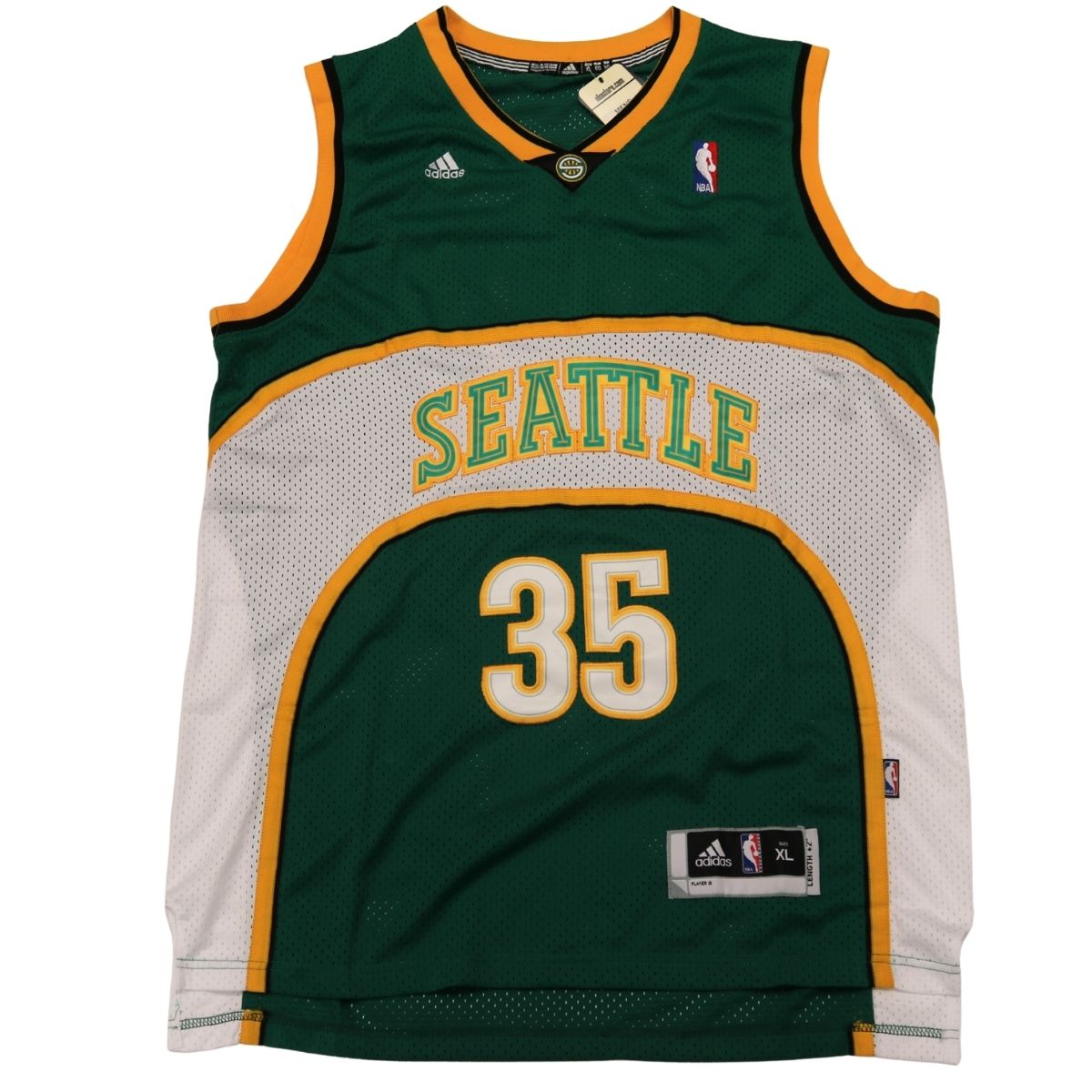Kevin Durant Seattle SuperSonics Adidas Authentic Jersey Size XL+2 product image 1, provided for visual reference and