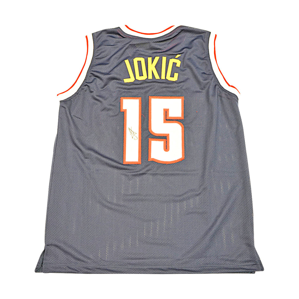 Nikola Jokic Denver Nuggets Autographed Navy Custom Jersey JSA COA product image 1, provided for visual reference and
