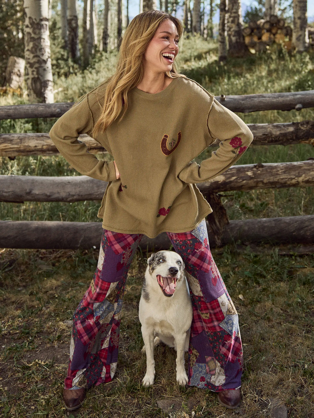 Aida Embroidered Thermal - Dark Olive Stable