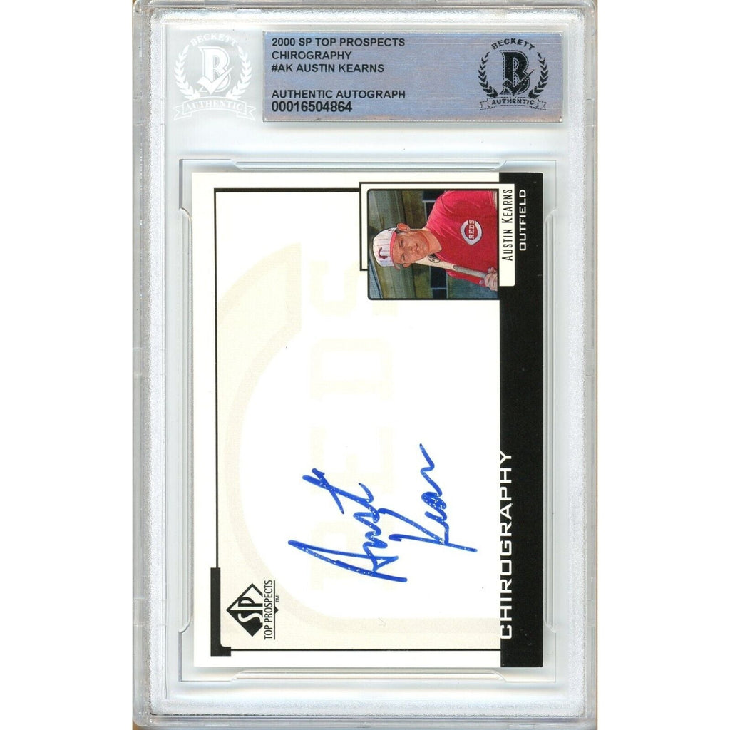 Austin Kearns Cincinnati Reds Signed 2000 SP Chirography Card Beckett Authentic Auto Slab product image 2, provided for