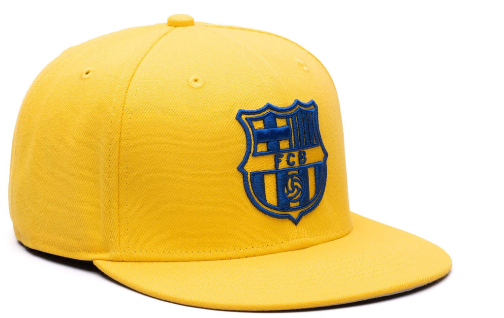 FC BARCELONA RETRO CAPSULE Snapback HAT- Cyber Yellow product image 3, provided for visual reference and product detail