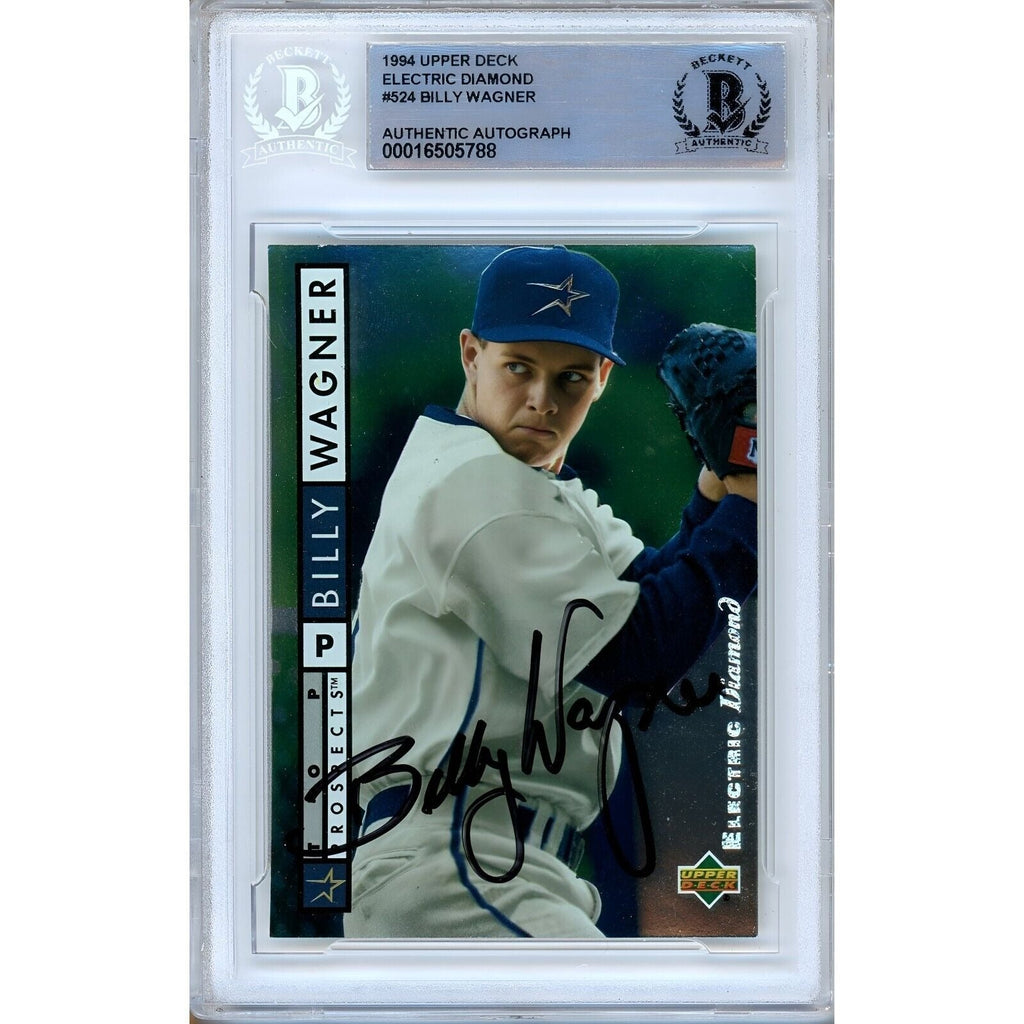 Billy Wagner Houston Astros Signed 1994 Upper Deck Electric Diamond BAS Auth Auto Slab product image 1, provided for visual