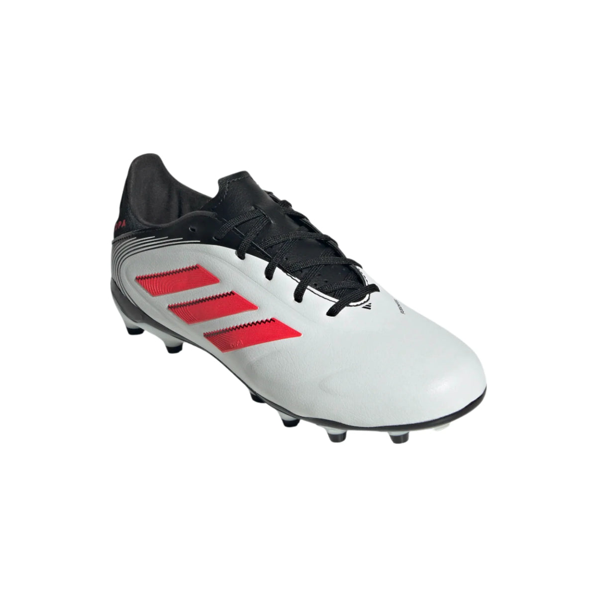 Adidas Jr Copa Pure III League FG/MG-White/Lucid Red/Black product image 3, provided for visual reference and product detail