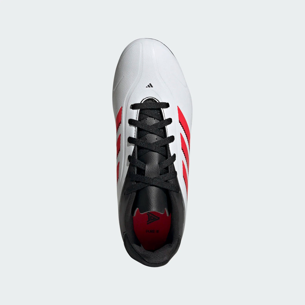 Adidas Jr Copa Pure III Club FG/MG-White/Lucid Red/Black product image 4, provided for visual reference and product detail