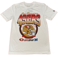 New Era Men San Francisco 49ers NFL Helmet Crest T Shirt-White product image 1, provided for visual reference and product