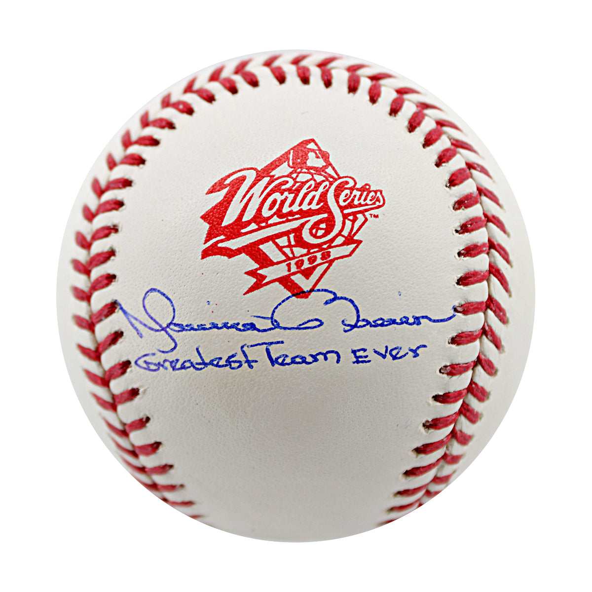 Mariano Rivera New York Yankees Autographed Inscribed 1998 World Series Logo Baseball (CX Auth) product image 1, provided