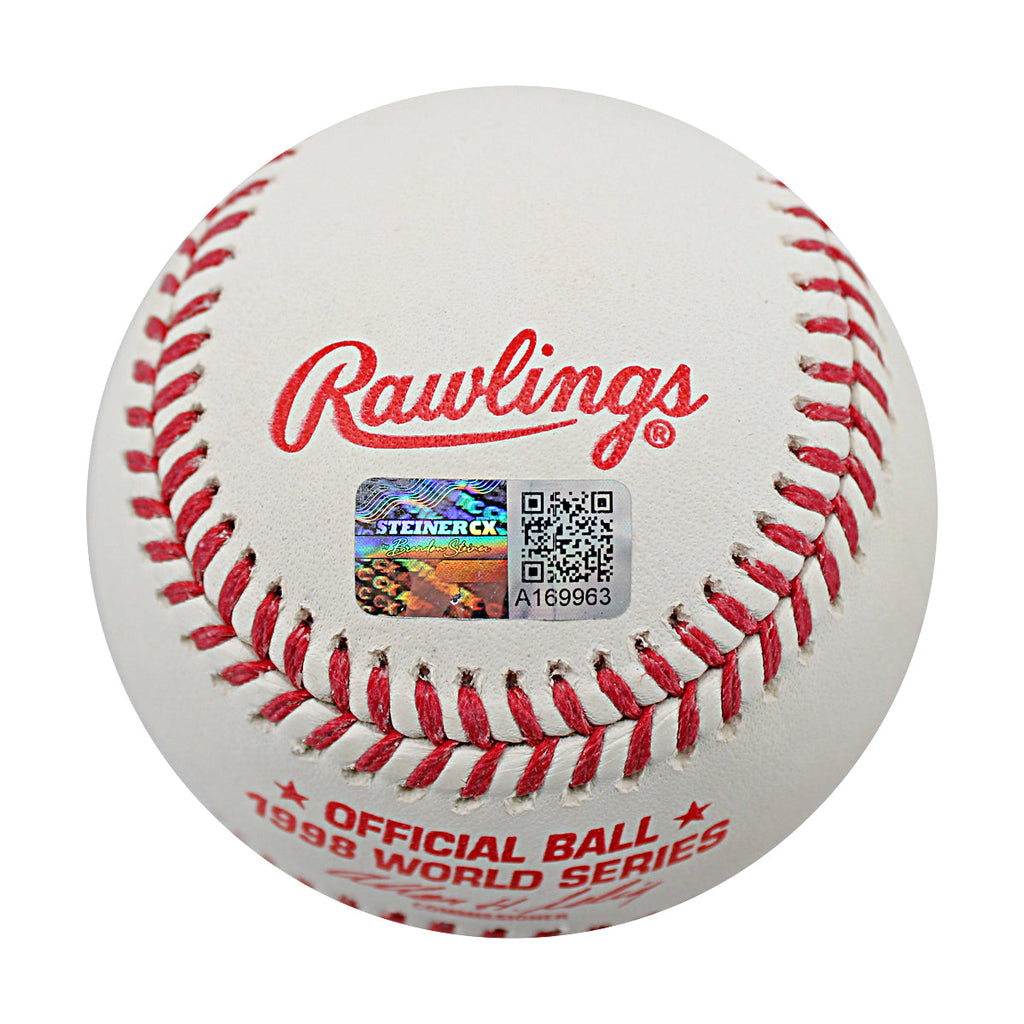 Mariano Rivera New York Yankees Autographed Inscribed 1998 World Series Logo Baseball (CX Auth) product image 2, provided