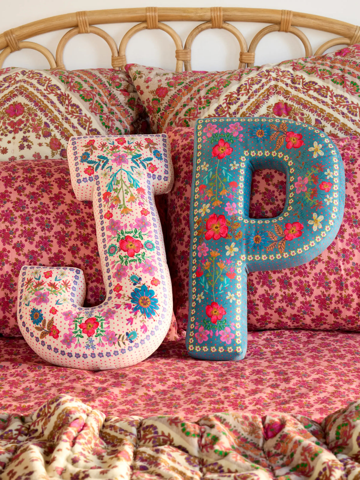 Velvet Initial Pillow - G