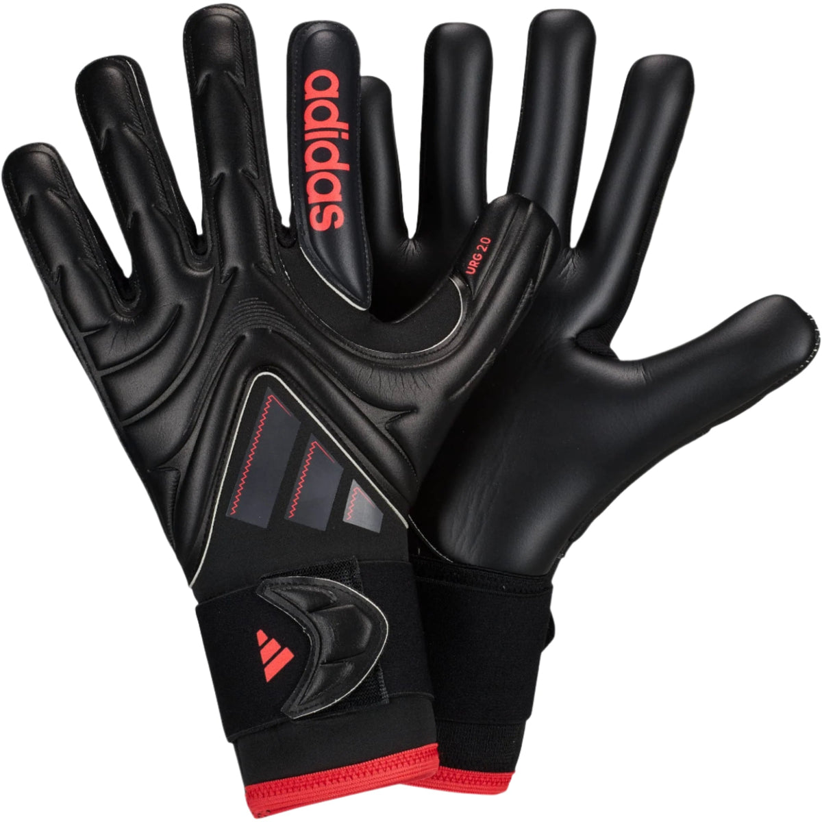 Adidas Copa Pro Goalkeeper Gloves-Black/Lucid Red product image 1, provided for visual reference and product detail review