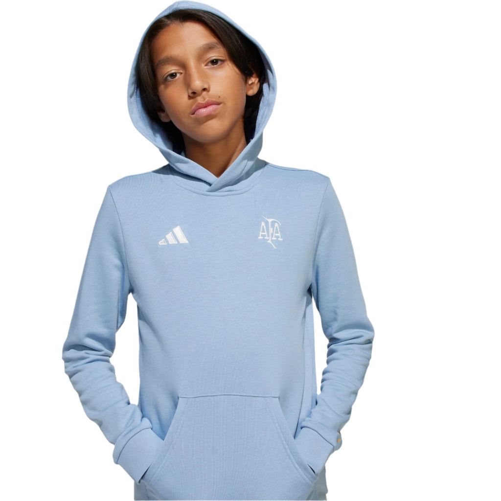 Adidas Youth Argentina Anniversary DNA Hoodie product image 3, provided for visual reference and product detail review