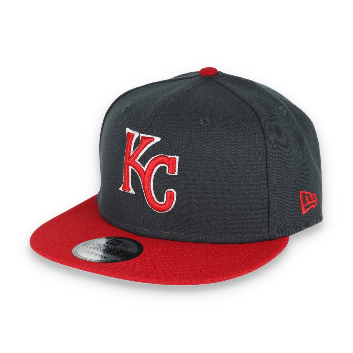 New Era Kansas Royals 2-Tone Color Pack 9Fifty Snapback Hat- Grey/Scarlet product image 3, provided for visual reference and