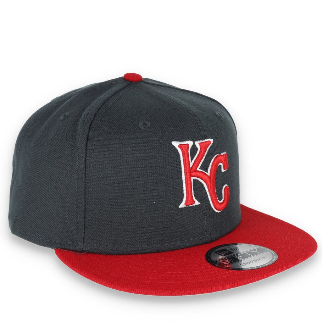 New Era Kansas Royals 2-Tone Color Pack 9Fifty Snapback Hat- Grey/Scarlet product image 1, provided for visual reference and