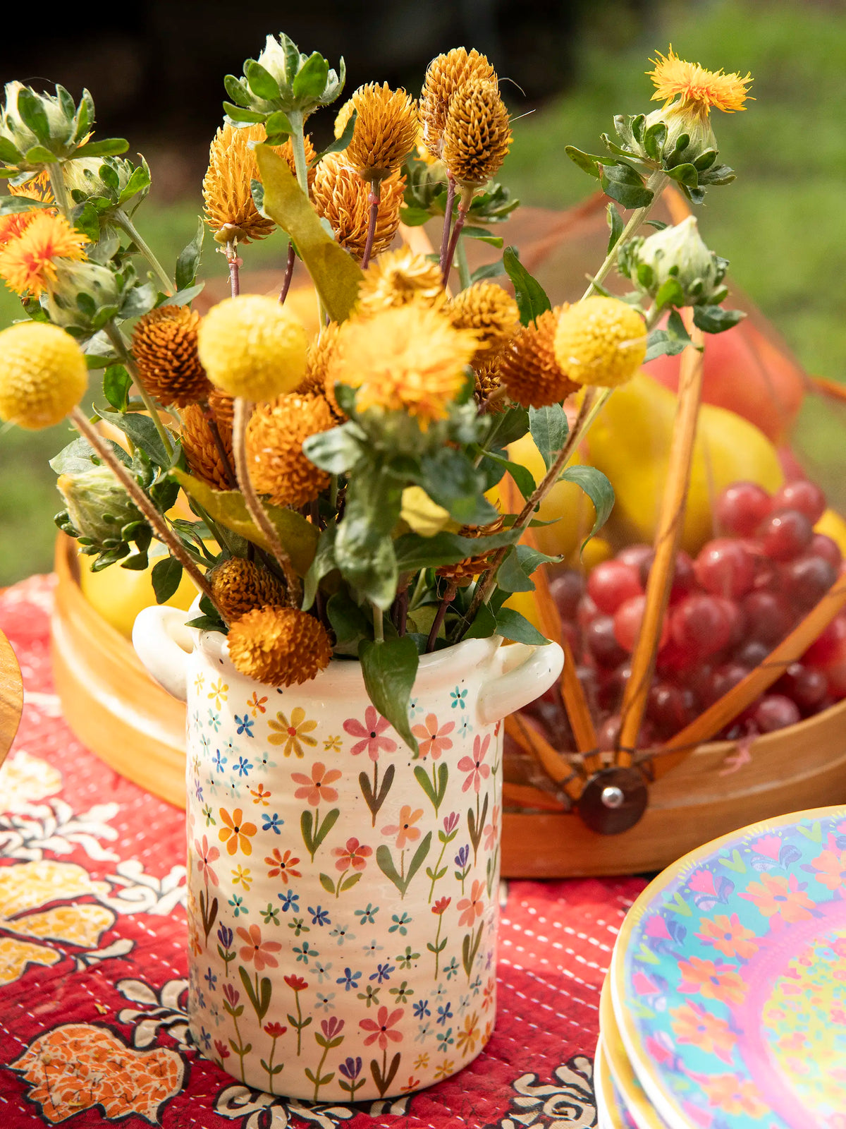 Utensil Crock - Daisies