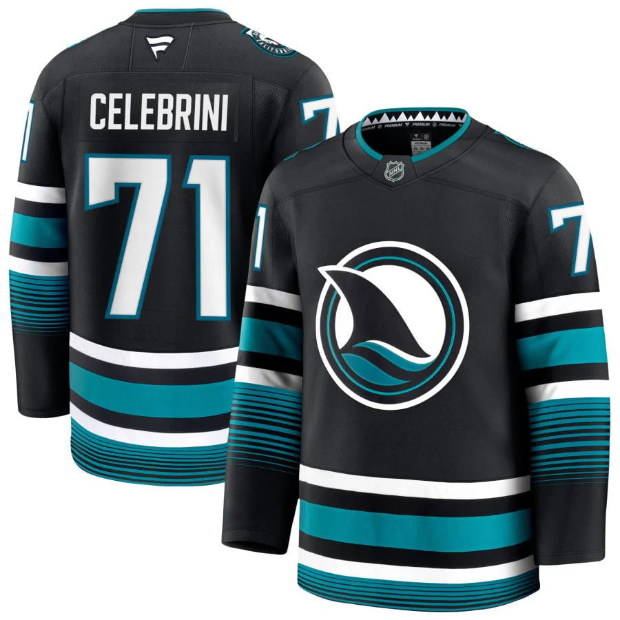 Macklin Celebrini San Jose Sharks Alternate Premium Jersey product image 1