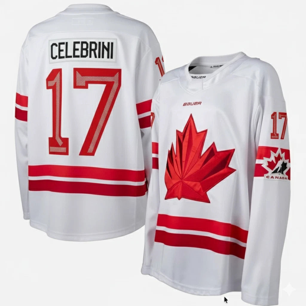Macklin Celebrini Canada 2026 Olympic Jersey - White product image 1