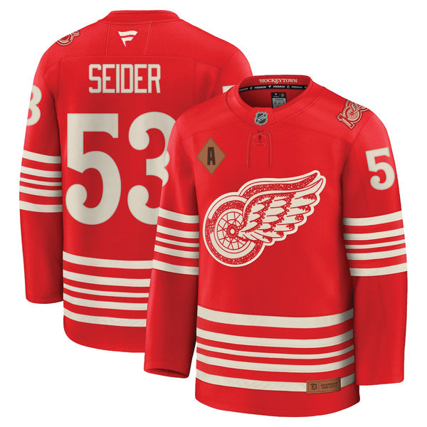 Moritz Seider Detroit Red Wings Centennial Premium Jersey - product image 1