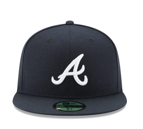 Atlanta Braves New Era Road Authentic Collection 59Fifty Fitted-On-Field Collection -Blue/White product image 1, provided