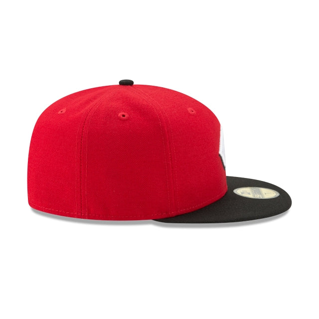 Cincinnati Reds New Era Road Authentic Collection 59Fifty Fitted-On-Field Collection-Red/Black product image 4, provided for