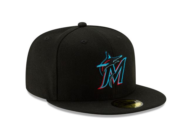 Miami Marlins New Era Home Authentic Collection 59Fifty Fitted-On-Field Collection-Black product image 1, provided for