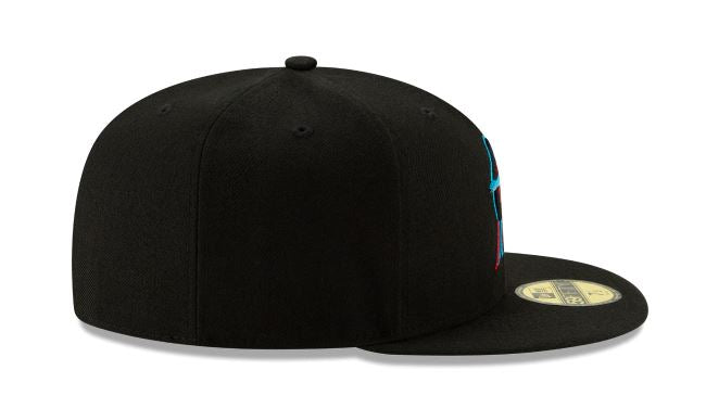 Miami Marlins New Era Home Authentic Collection 59Fifty Fitted-On-Field Collection-Black product image 6, provided for