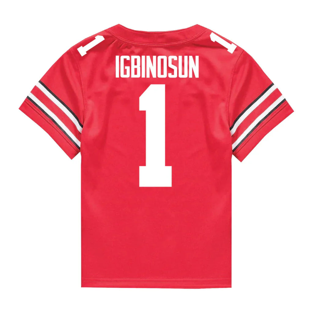 Davison Igbinosun Ohio State Buckeyes Jersey – Red product image 1